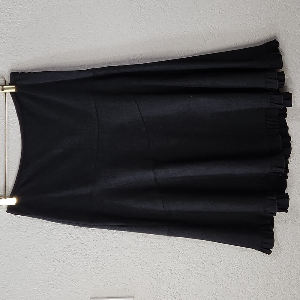 Ashley O'Rourke Charcoal Gray Draped w/Ruffled Hem Sz. S